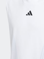 adidas White Tennis Girls Pro Tank - Image 5 of 6
