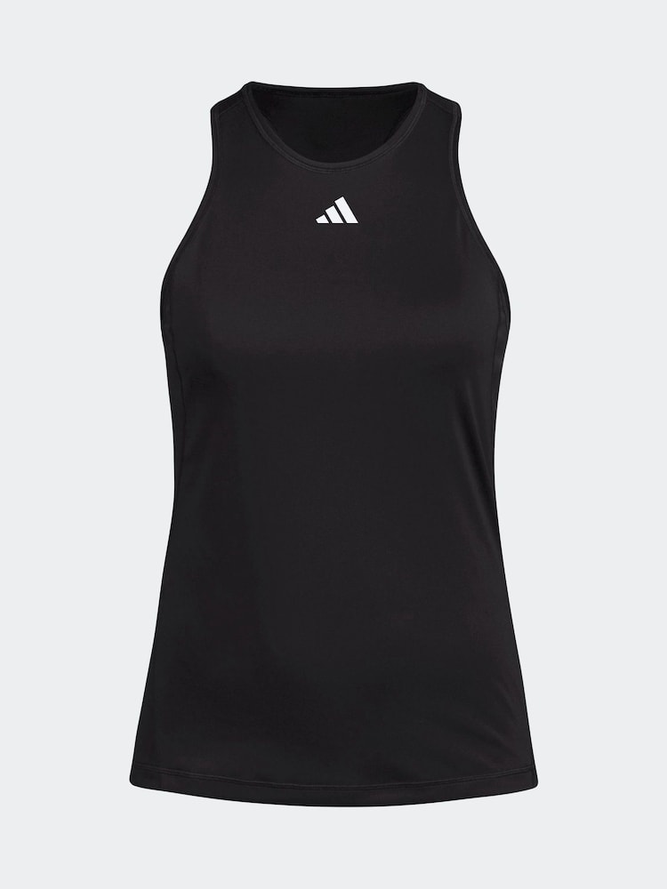 adidas Black Tennis Club Vest Top - Image 1 of 5