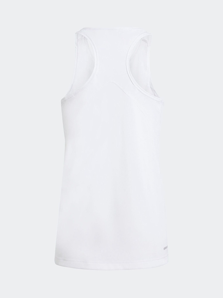 adidas White Tennis Club Vest Top - Image 2 of 5