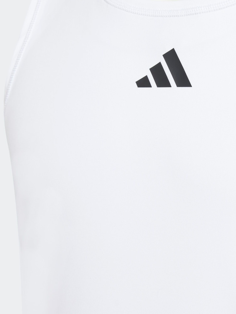 adidas White Tennis Club Vest Top - Image 3 of 5