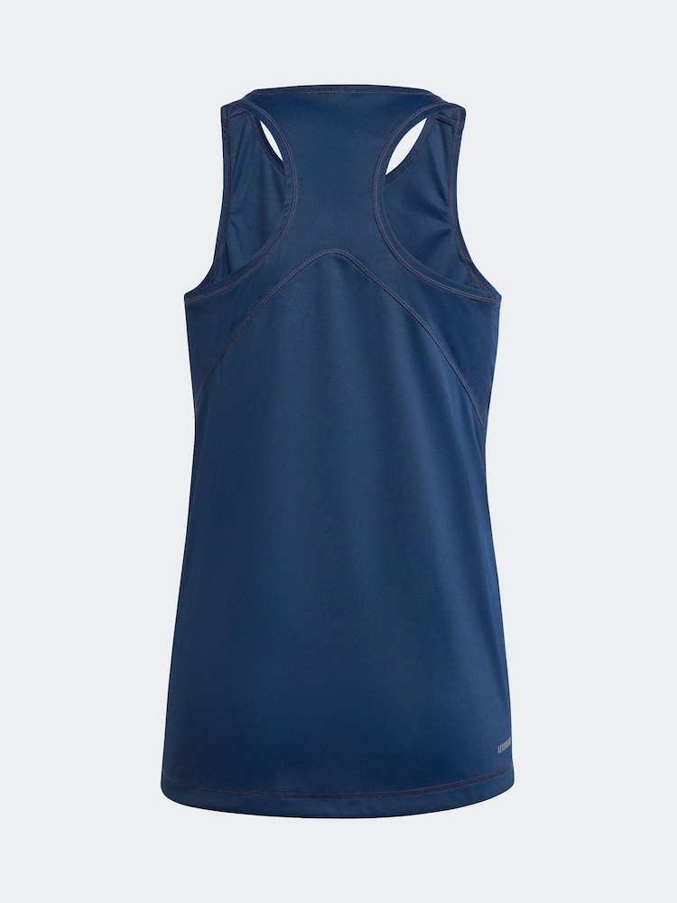 adidas Navy Tennis Club Vest Top - Image 2 of 5