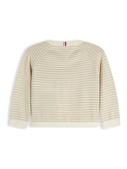 Tommy Hilfiger White Essential Stripe Cardigan - Image 2 of 3