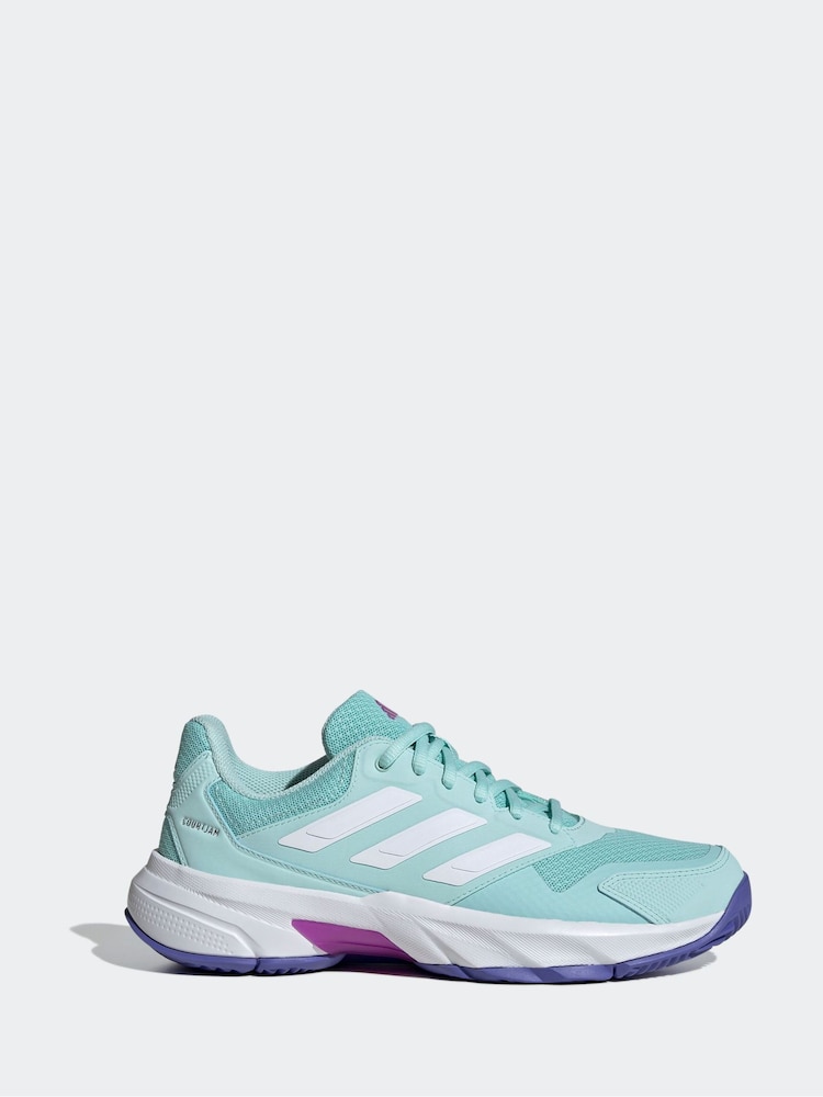 adidas Aqua Blue Courtjam Control 3 Tennis Shoes - Image 1 of 1