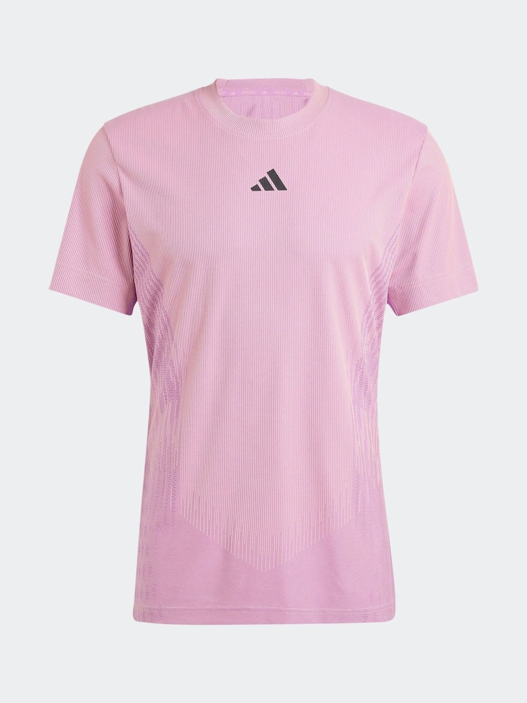 adidas Pink Tennis Pro AIRCHILL FreeLift T-Shirt - Image 8 of 8