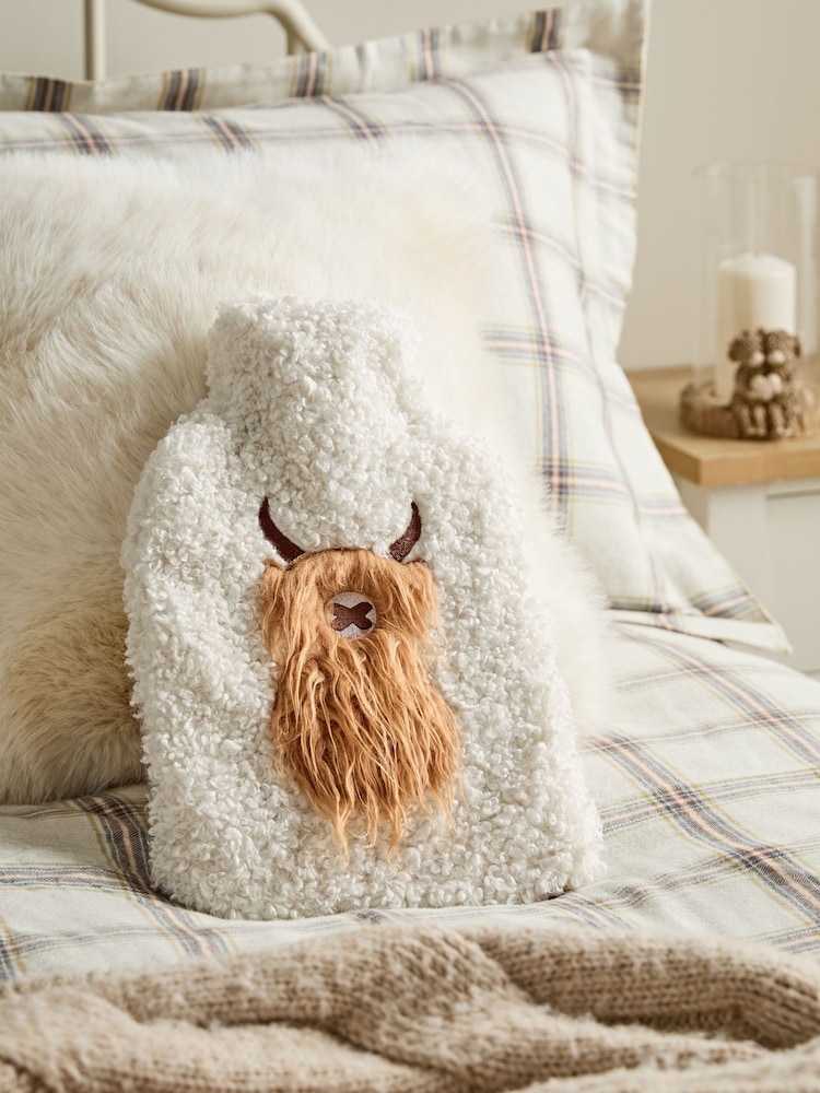 Natural Hamish The Highland Cow Hot Water Bottle - Image 1 of 5 Natural Hamish The Highland Cow Hot Water Bottle - Image 1 of 5