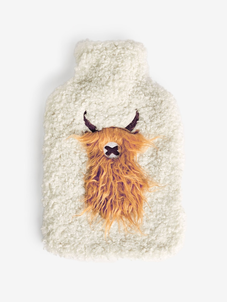 Natural Hamish The Highland Cow Hot Water Bottle - Image 2 of 5 Natural Hamish The Highland Cow Hot Water Bottle - Image 2 of 5