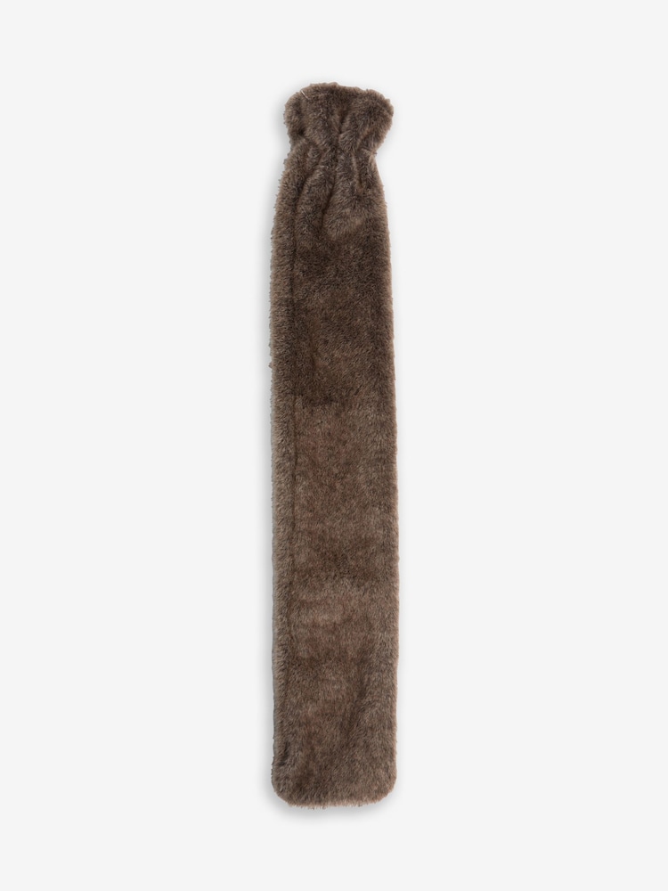 Brown Faux Fur Long Hot Water Bottle - Image 3 of 3