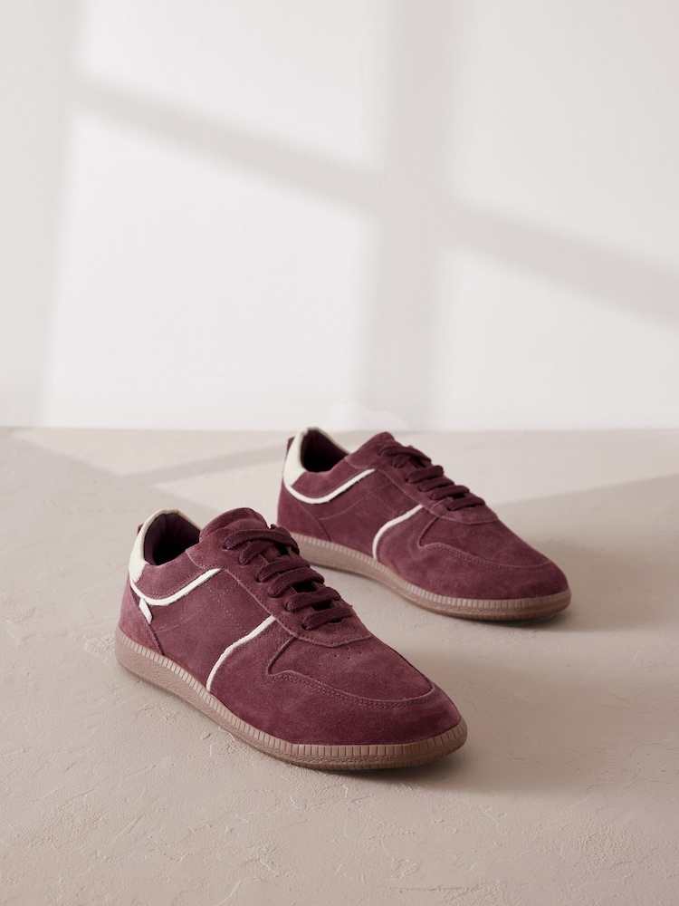 Burgundsko rdeča - Forever Comfort® Nizke retro usnjene trenirke - Slika 1 iz 11