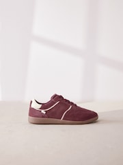 Burgundsko rdeča - Forever Comfort® Nizke retro usnjene trenirke - Slika 7 iz 11