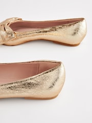 Gold - Forever Comfort® Spitze Ballerinas mit Schleife - Image 6 of 7