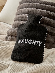 Black/White Borg Naughty or Nice Reversible Hot Water Bottle - Image 2 of 6