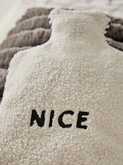 Black/White Borg Naughty or Nice Reversible Hot Water Bottle - Image 3 of 6