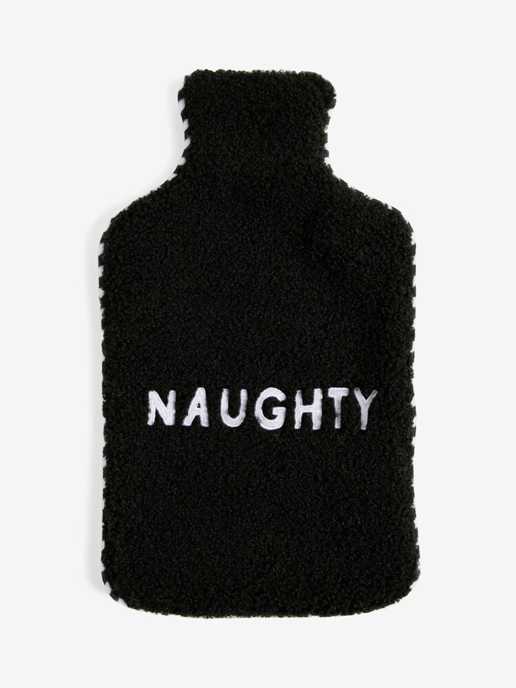 Black/White Borg Naughty or Nice Reversible Hot Water Bottle - Image 6 of 6