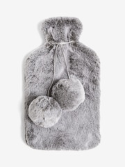 Grey Faux Fur Hot Water Bottle - Image 2 of 4