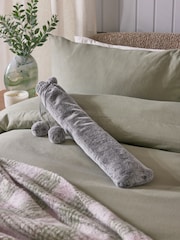 Grey Faux Fur Long Hot Water Bottle - Image 1 of 3