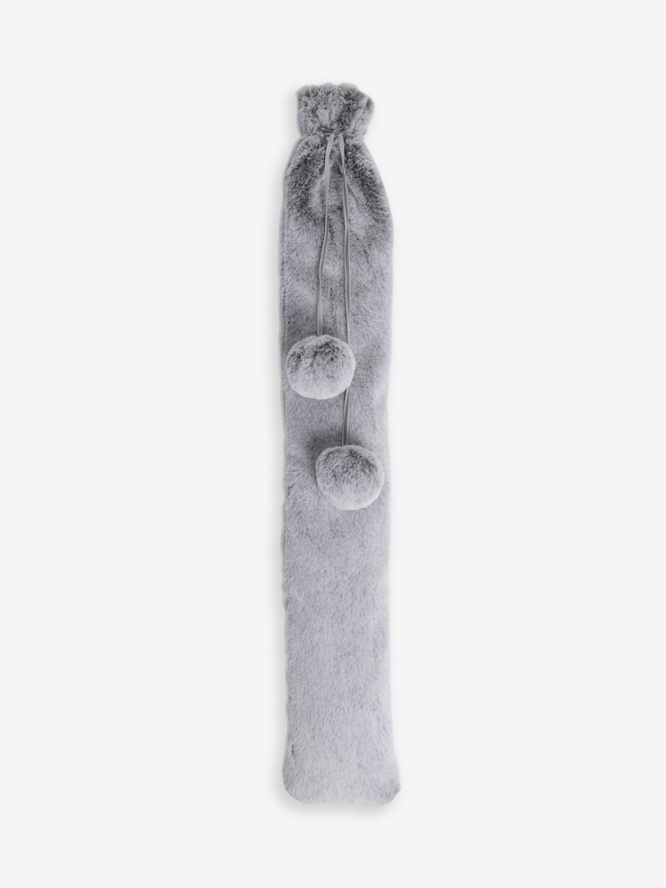 Grey Faux Fur Long Hot Water Bottle - Image 3 of 3