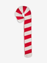 Red/Cream Candy Cane Long Hot Water Bottle - Image 4 of 4