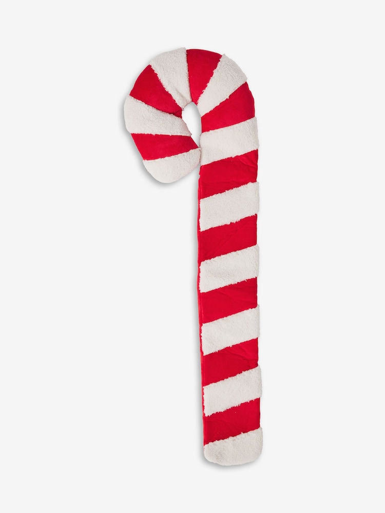 Red/Cream Candy Cane Long Hot Water Bottle - Image 4 of 4