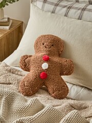 Brown Gingerbread Man Hot Water Bottle - Image 1 of 3