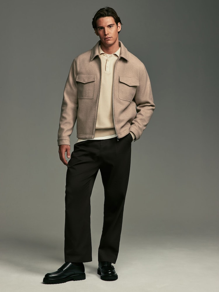 Neutral Brown Trucker Shacket - Image 2 of 11