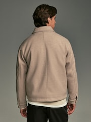 Neutral Brown Trucker Shacket - Image 3 of 11