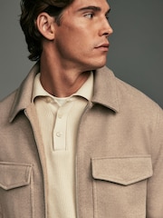 Neutral Brown Trucker Shacket - Image 5 of 11