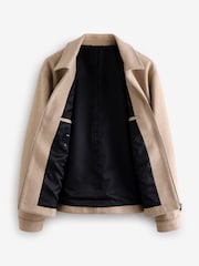Neutral Brown Trucker Shacket - Image 8 of 11