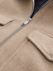 Neutral Brown Trucker Shacket - Image 9 of 11