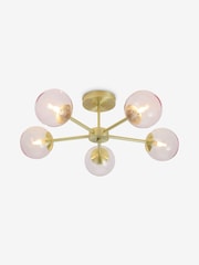 MADE.COM Pink Globe 5 Light Flush Ceiling Light - Image 2 of 3