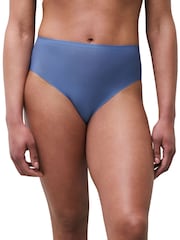 Chantelle Blue High Leg One Size Soft Stretch Briefs - Image 1 of 3