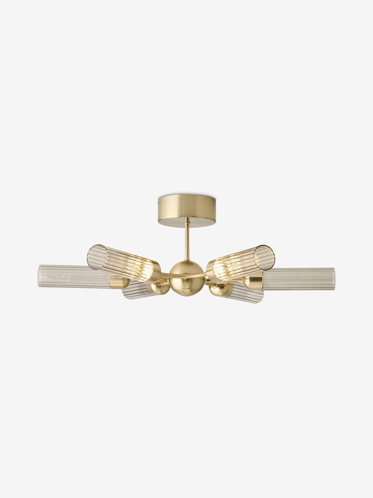 MADE.COM Champagne Gold Verona Flush Ceiling Light Fitting - Image 2 of 3