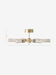 MADE.COM Champagne Gold Verona Flush Ceiling Light Fitting - Image 3 of 3