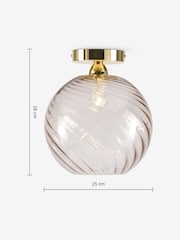 MADE.COM Pink Ilaria Flush Ceiling Light - Image 3 of 3