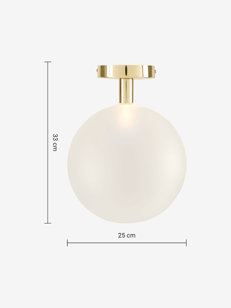 MADE.COM White Boll Flush Ceiling Light - Image 3 of 3