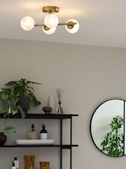 MADE.COM Brass Isia Bathroom Flush Light - Image 1 of 3