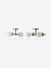 MADE.COM Brass Isia Bathroom Flush Light - Image 3 of 3