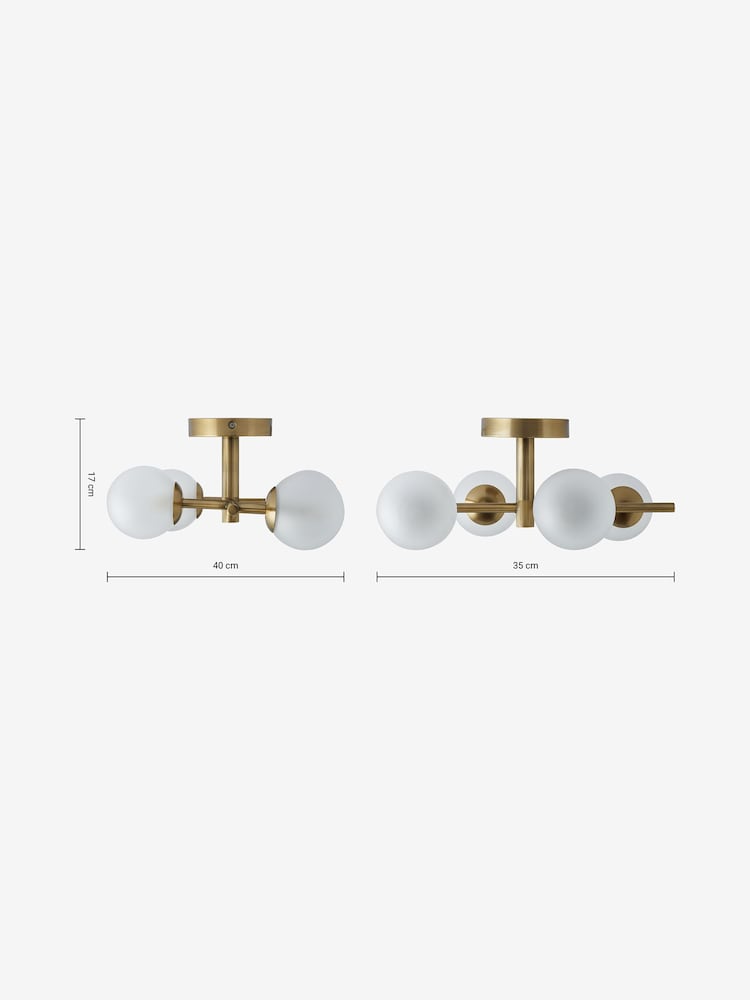 MADE.COM Brass Isia Bathroom Flush Light - Image 3 of 3
