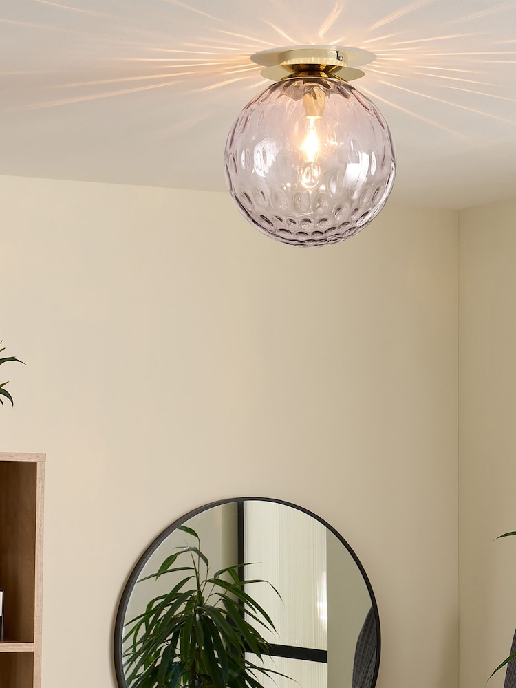 MADE.COM Grey Ilaria Ceiling Flush Fitting Light - Image 1 of 3