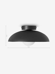 MADE.COM Black Malta Bathroom Flush Ceiling Light - Image 3 of 3