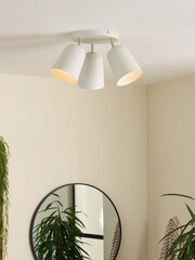 MADE.COM White Norah 3 Light Spotlight - Image 1 of 3