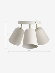 MADE.COM White Norah 3 Light Spotlight - Image 3 of 3