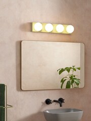 MADE.COM Brass Apollo Bathroom Wall Light - Image 1 of 3