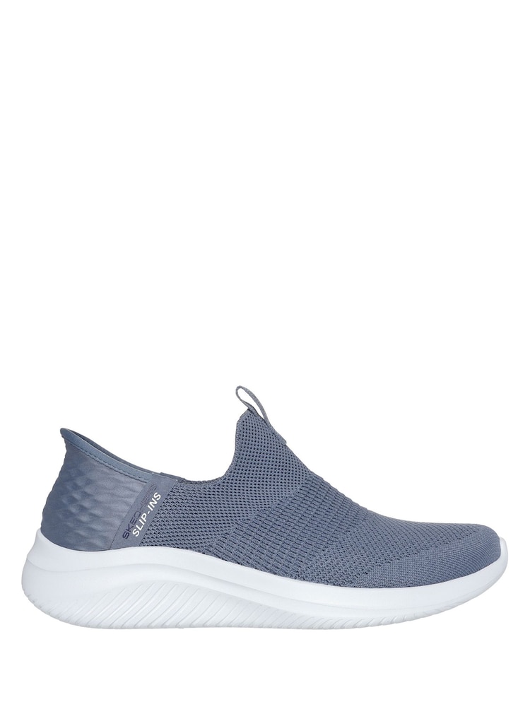 Skechers Grey Grey Ultra-Flex 3.0 Cozy Streak Slip Ins Trainers - Image 1 of 3