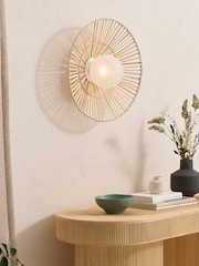MADE.COM Natural Weaver Wall Light - Image 1 of 3