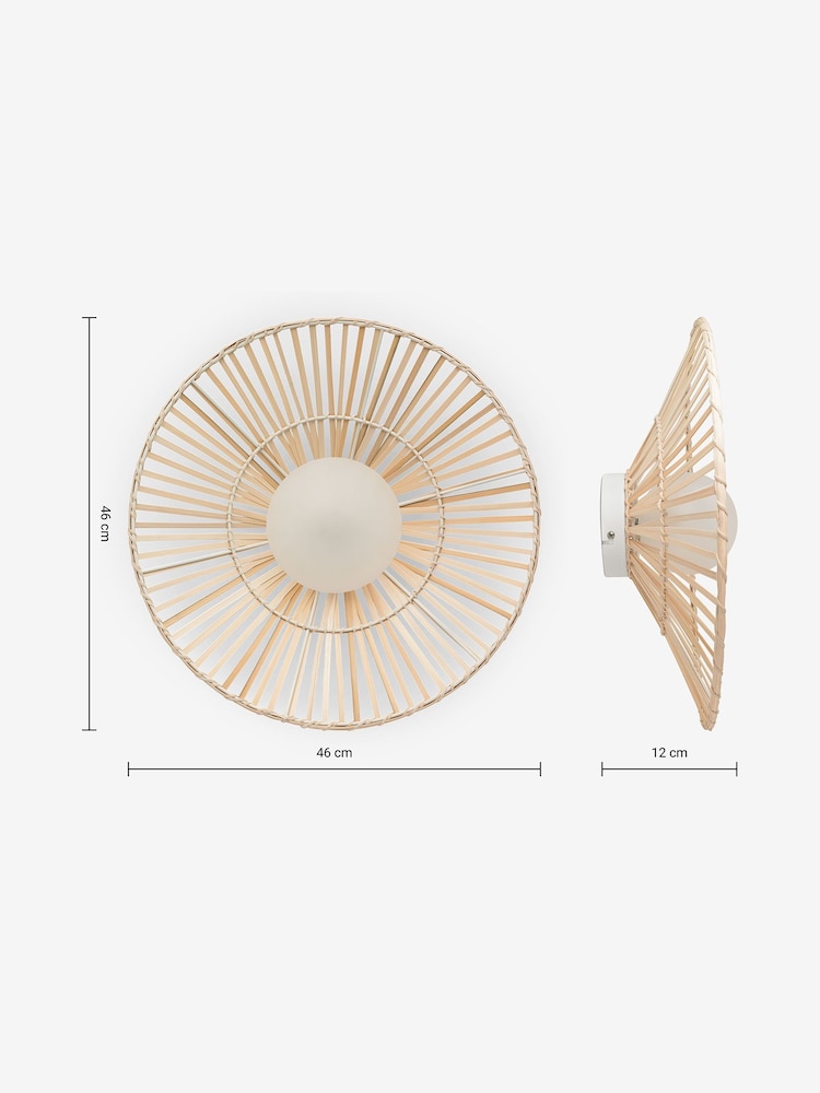 MADE.COM Natural Weaver Wall Light - Image 3 of 3