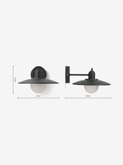 MADE.COM Black Kenver Outdoor Wall Light - Image 3 of 3