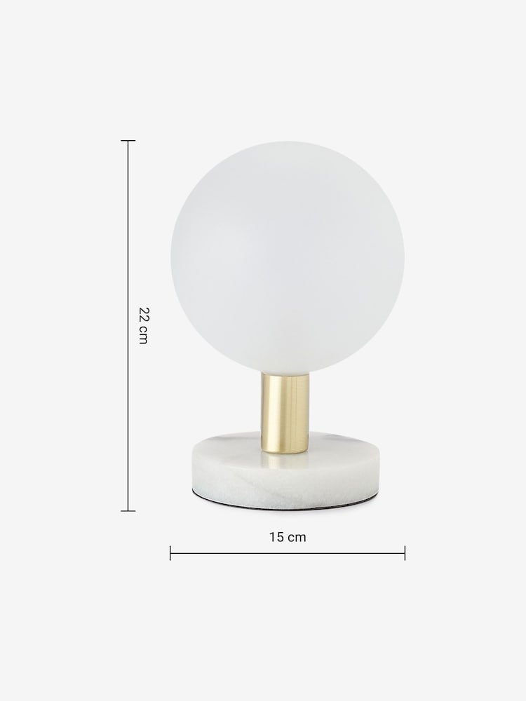 MADE.COM White Boll Table Lamp - Image 3 of 3