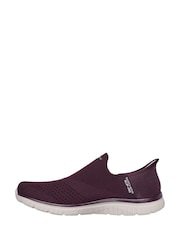Skechers Burgundy Red Virtue Sleek Slip In Trainers - Image 3 of 5
