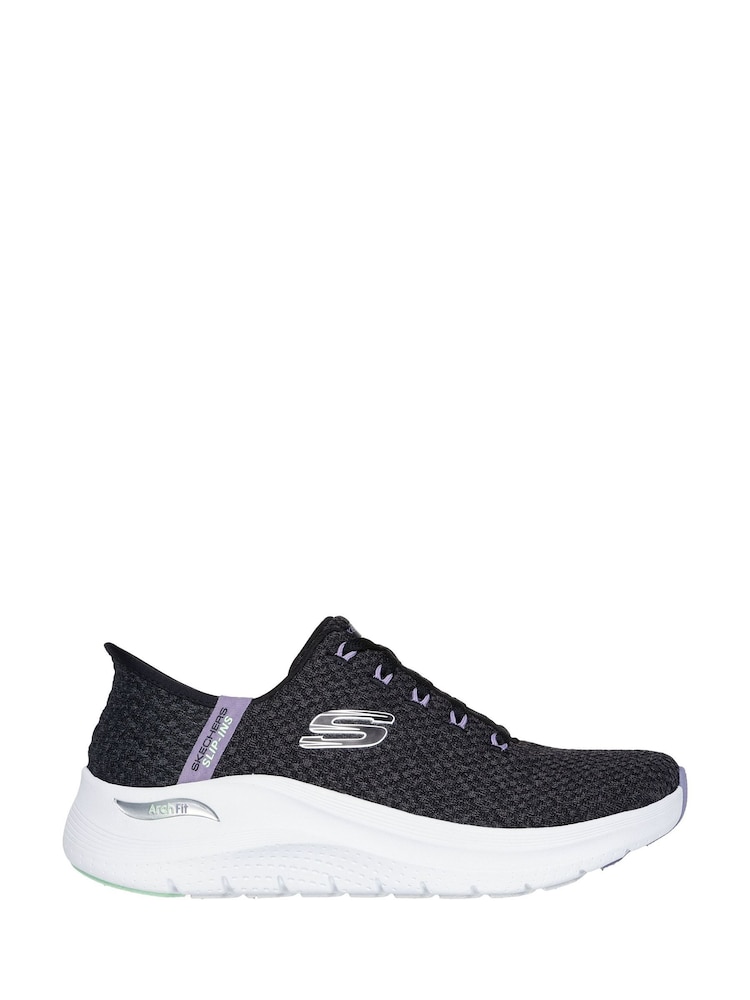 Negro - Skechers Arch Fit 2.0 Slip In Good Energy Trainers - Imagen 1 de 5