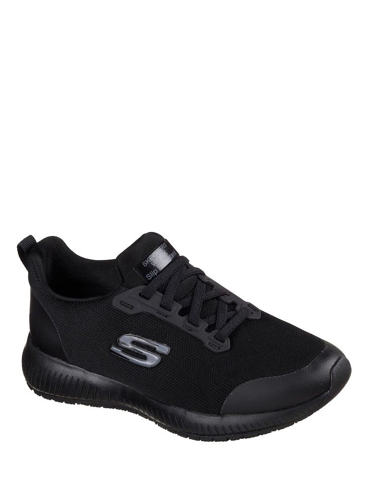 Skechers Black Standard Fit Womens Squad Slip Resistant Work Trainers - Image 5 of 5